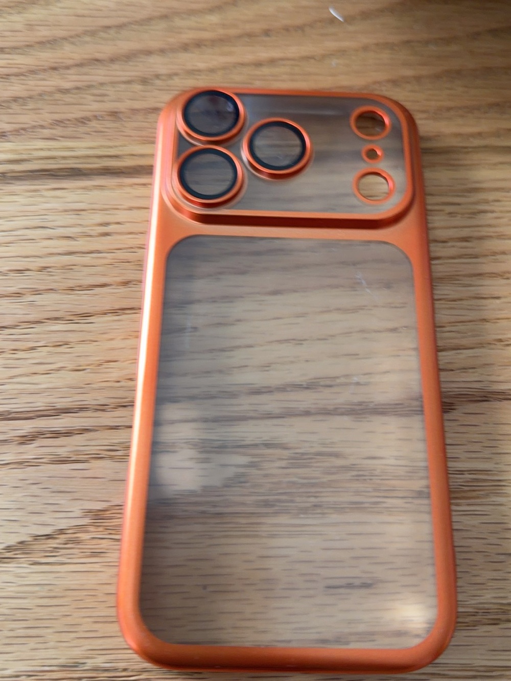 iPhone 17 pro Clear Orange Camera Protective Phone Case - Compatible Cell Phone